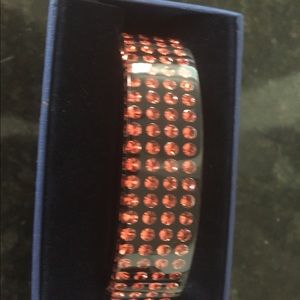 Swarovski cuff orange-red in box